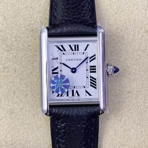 Cartier Tank WSTA0042 AF Factory Black Leather Strap Replica Watch Cartier Tank WSTA0042 AF Factory Black Leather Strap Replica Watch