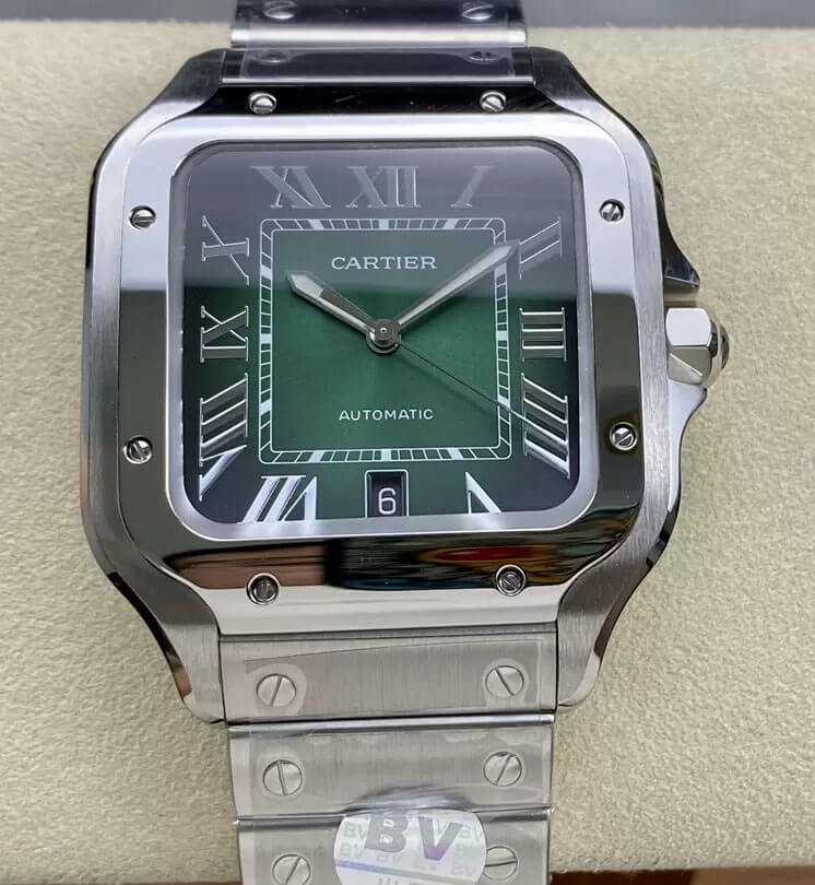 Cartier De Santos WSSA0062 BV Factory Green Dial Replica Watch Cartier De Santos WSSA0062 BV Factory Green Dial Replica Watch