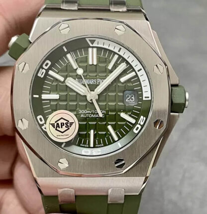 Audemars Piguet Royal Oak Offshore 15710ST.OO.A052CA.01 APS Factory Green Dial Replica Watch Audemars Piguet Royal Oak Offshore 15710ST.OO.A052CA.01 APS Factory Green Dial Replica Watch