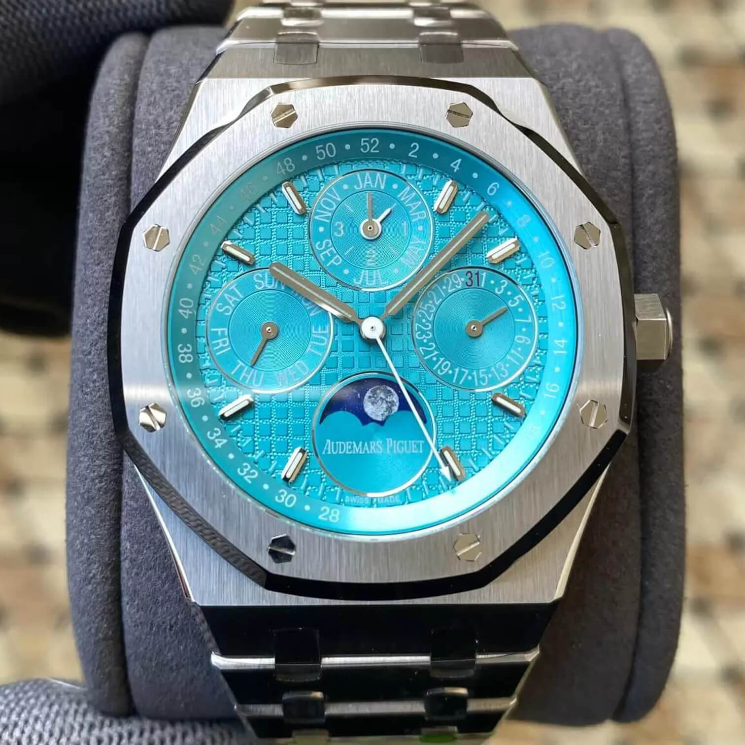 Audemars Piguet Royal Oak 26613ST.OO.1220ST.01 APS Factory Cyan Blue Dial Replica Watch Audemars Piguet Royal Oak 26613ST.OO.1220ST.01 APS Factory Cyan Blue Dial Replica Watch