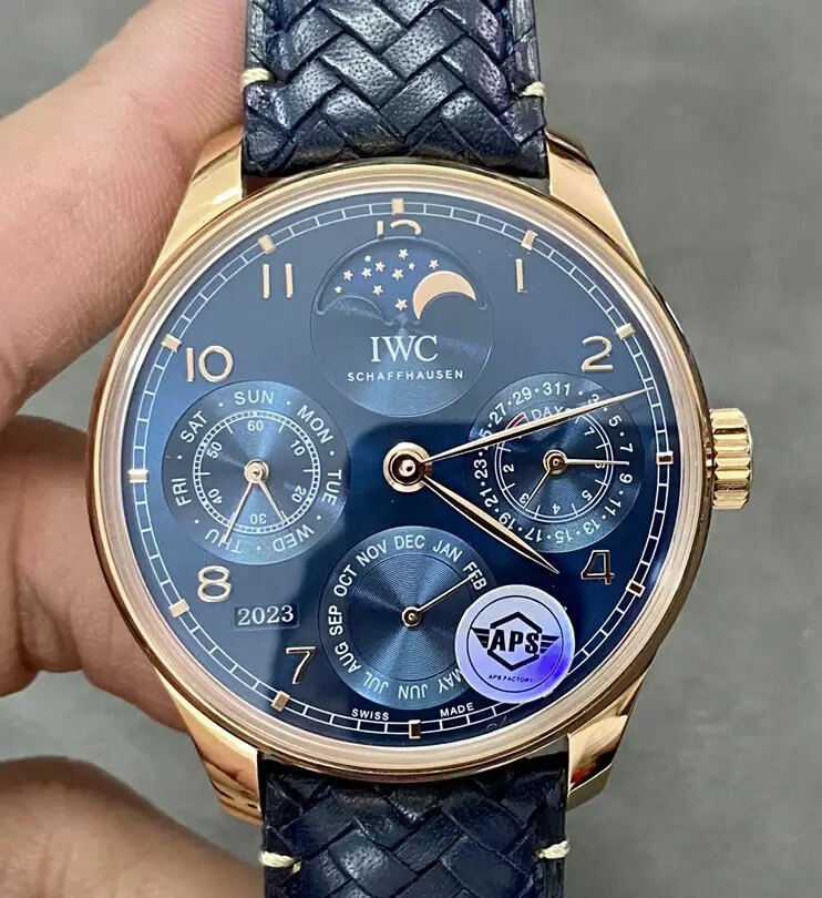 IWC Portuguese IW503312 APS Factory Perpetual Calendar Blue Dial Replica Watch IWC Portuguese IW503312 APS Factory Perpetual Calendar Blue Dial Replica Watch
