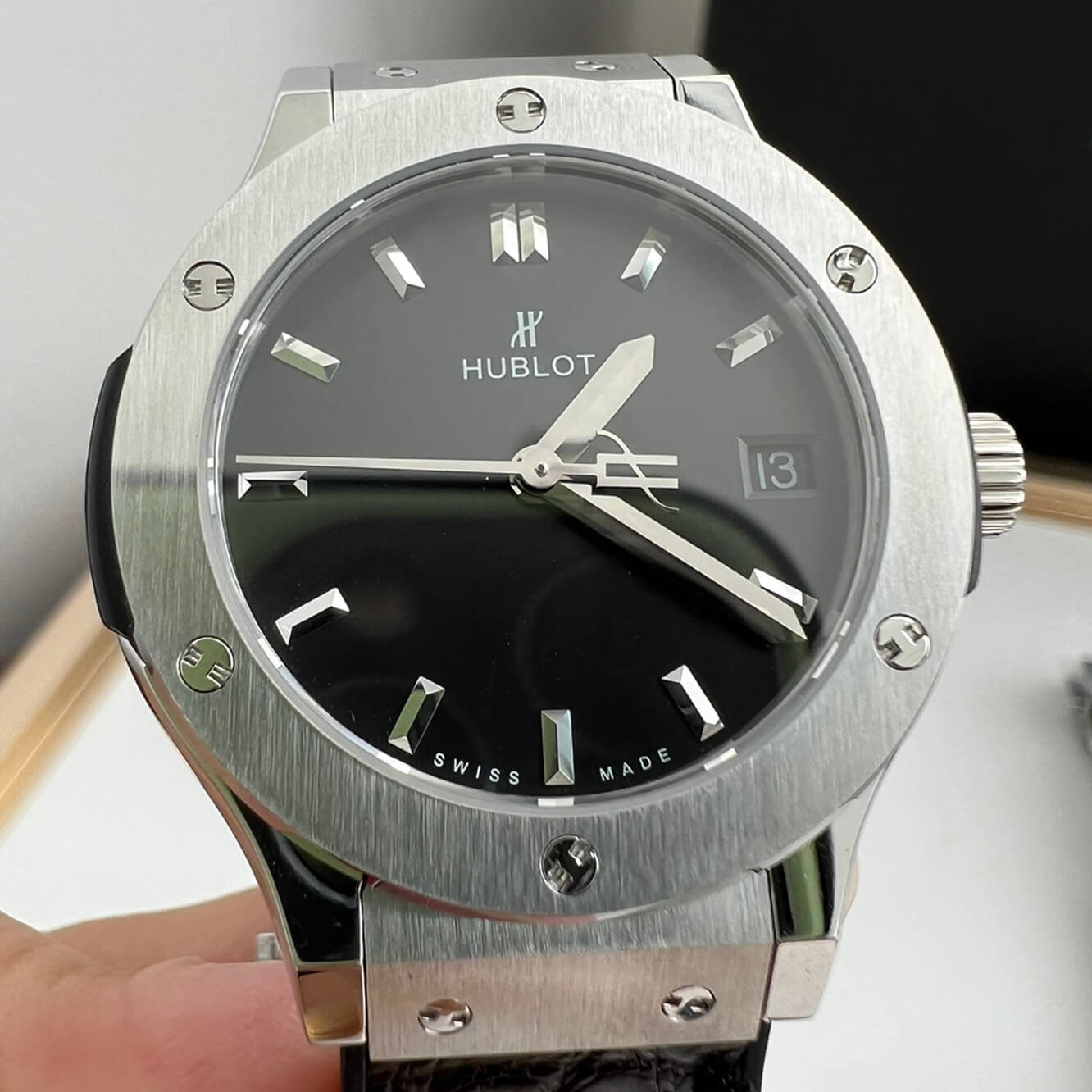 Hublot Classic Fusion 33MM Quartz HB Factory Black Strap Replica Watch Hublot Classic Fusion 33MM Quartz HB Factory Black Strap Replica Watch