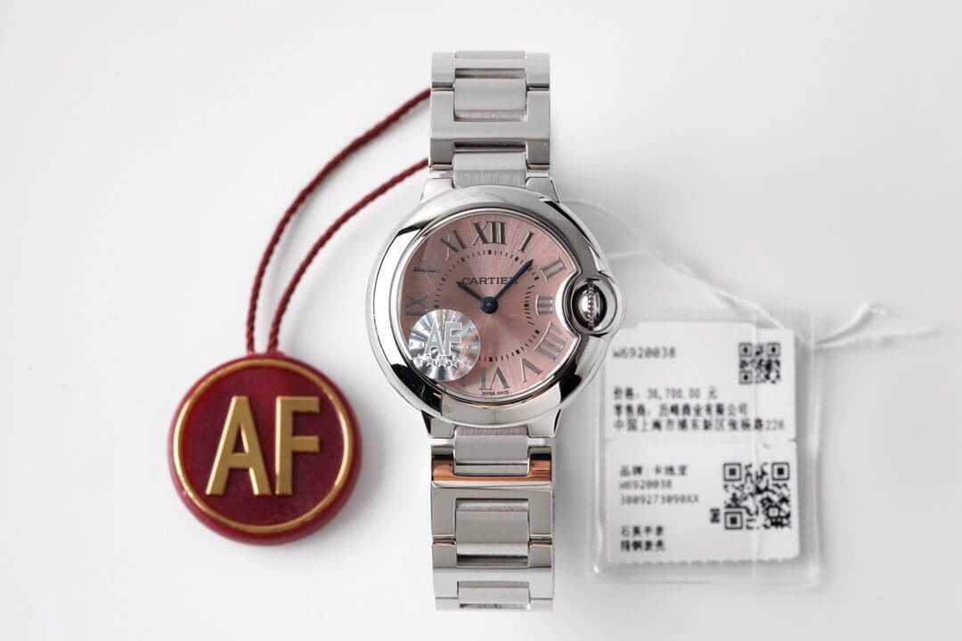 Ballon Bleu De Cartier Quartz 28MM W6920038 AF Factory Pink Dial Replica Watch Ballon Bleu De Cartier Quartz 28MM W6920038 AF Factory Pink Dial Replica Watch