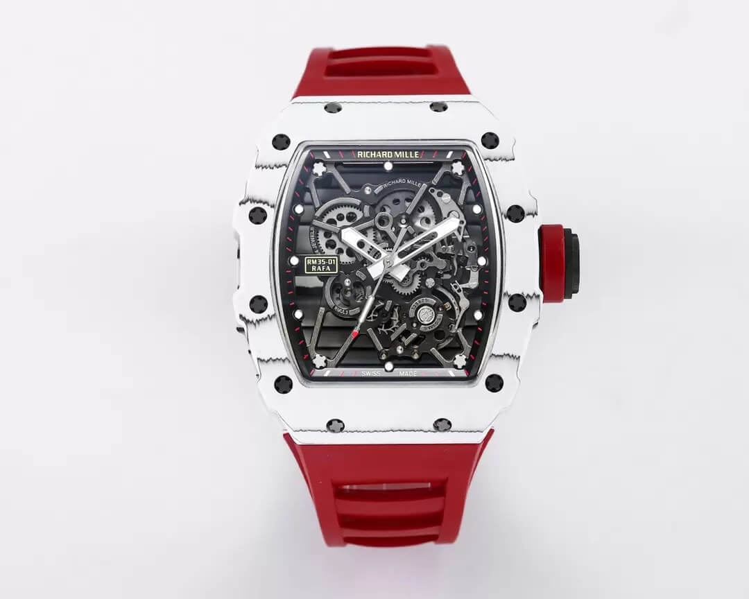 Richard Mille RM35-01 BBR Factory Red Strap Replica Watch Richard Mille RM35-01 BBR Factory Red Strap Replica Watch