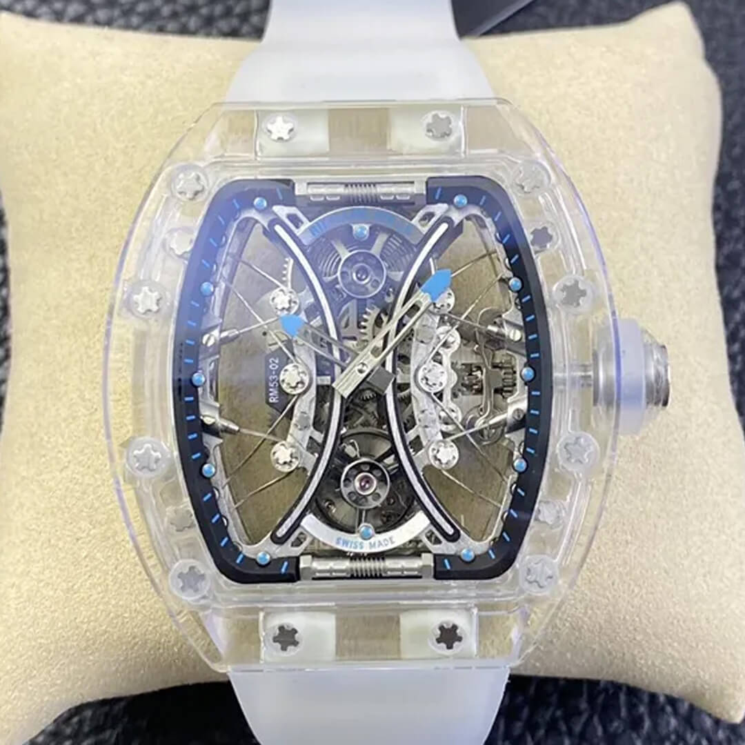Richard Mille RM053-02 RM Factory Transparent Tourbillon Skeleton Dial Replica Watch Richard Mille RM053-02 RM Factory Transparent Tourbillon Skeleton Dial Replica Watch