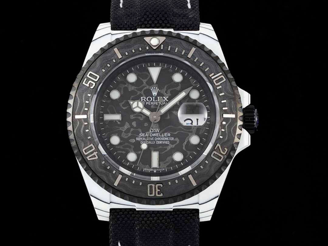 Rolex Sea-Dweller Diw Factory Carbon Fiber Black Strap Replica Watch Rolex Sea-Dweller Diw Factory Carbon Fiber Black Strap Replica Watch