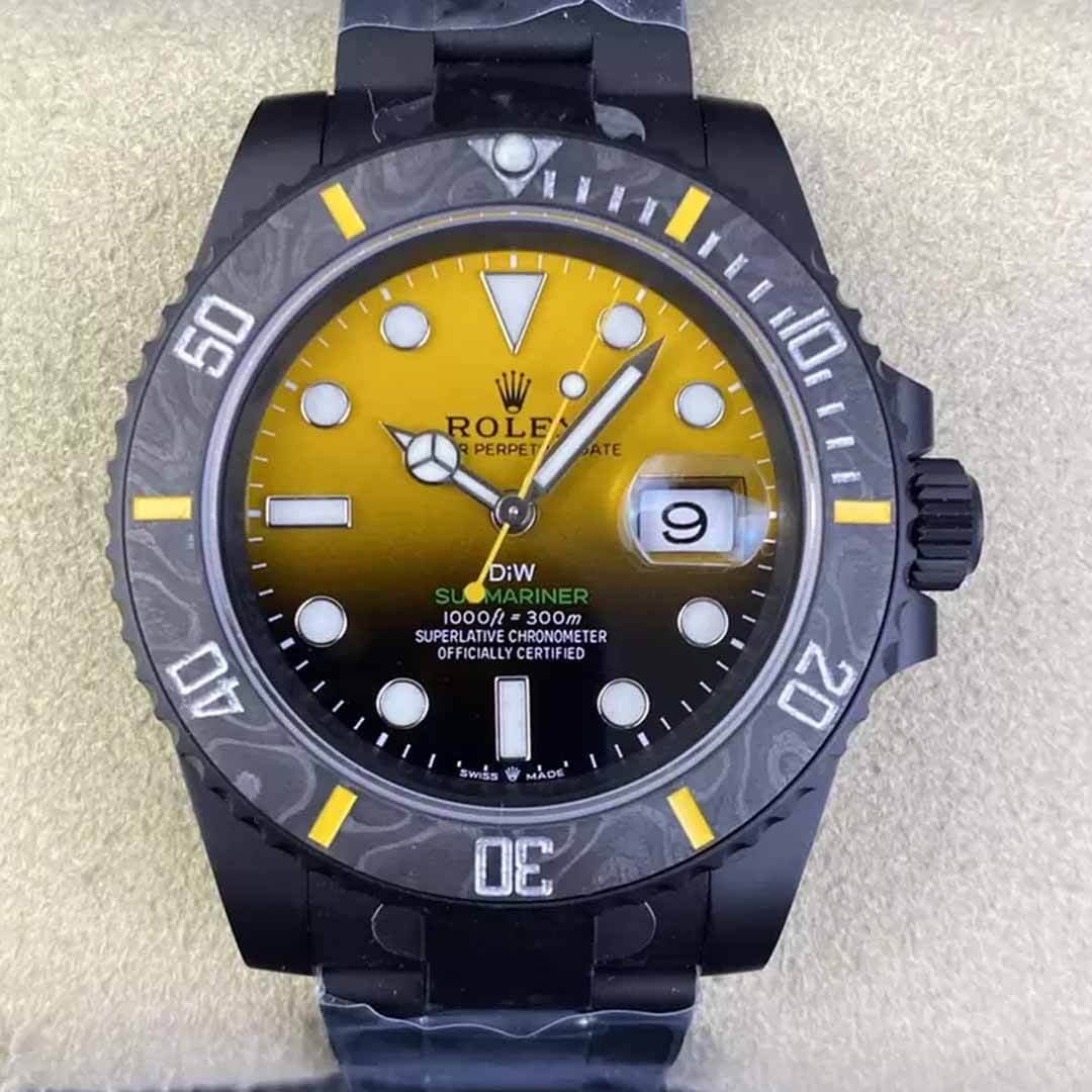 Rolex Submariner VS Factory Carbon Fiber Yellow Gradient Dial Replica Watch Rolex Submariner VS Factory Carbon Fiber Yellow Gradient Dial Replica Watch