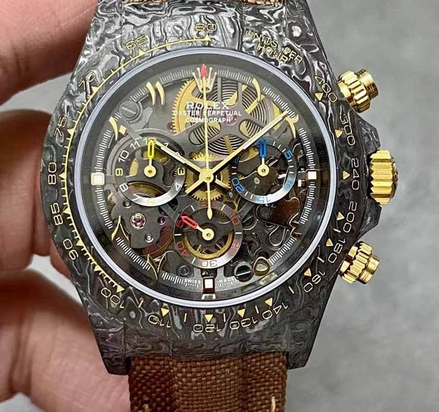 Rolex Daytona Diw Factory Carbon Fiber Hollow Dial Replica Watch Rolex Daytona Diw Factory Carbon Fiber Hollow Dial Replica Watch