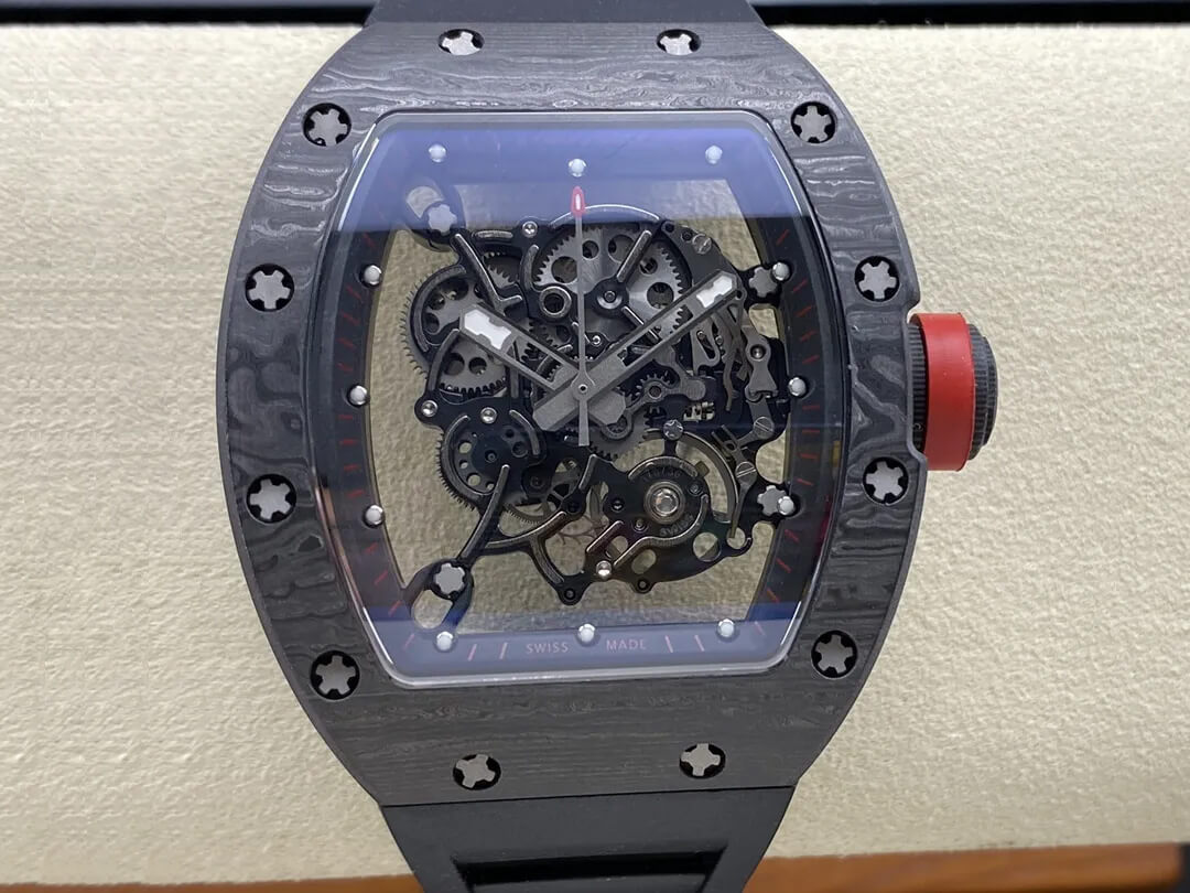 Richard Mille RM-055 BBR Factory Carbon Fiber Black Case Replica Watch Richard Mille RM-055 BBR Factory Carbon Fiber Black Case Replica Watch