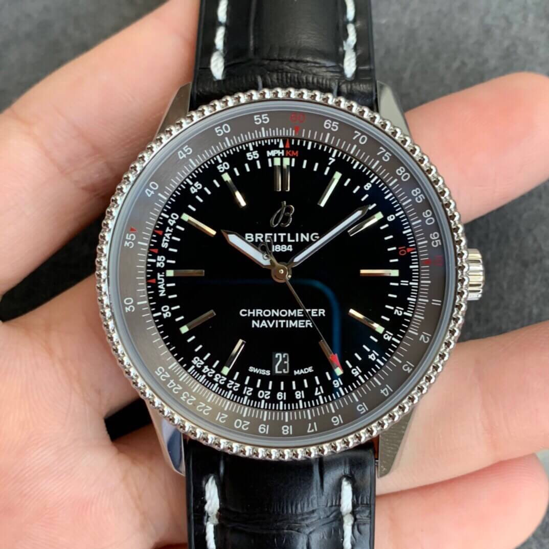 Breitling Navitimer 1 V7 Factory Stainless Steel Black Dial Replica Watch Breitling Navitimer 1 V7 Factory Stainless Steel Black Dial Replica Watch
