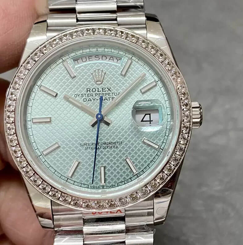 Rolex Day Date 228236 GM Factory V2 Counterweight Version Blue Dial Replica Watch Rolex Day Date 228236 GM Factory V2 Counterweight Version Blue Dial Replica Watch