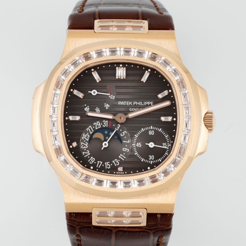 Patek Philippe Nautilus 5724R-001 PPF Factory V3 Diamond Hour Markers Replica Watch - Best Quality Replica Watches UK Swiss Watch Brands 1:1 Replica Fake Watch