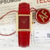 Cartier Tank WGTA0190 AF Factory Burgundy Strap Replica Watch - Best Quality Replica Watches UK Swiss Watch Brands 1:1 Replica Fake Watch