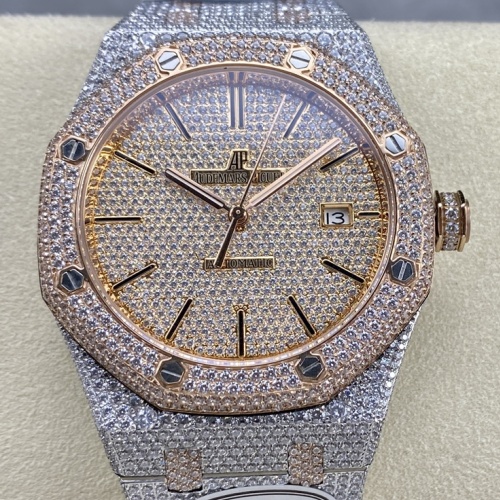 Audemars Piguet Royal Oak 15400OR.022 AMG Factory Diamond Strap Replica Watch - Best Quality Replica Watches UK Swiss Watch Brands 1:1 Replica Fake Watch