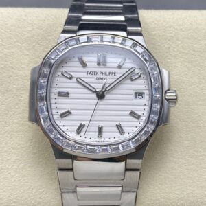 Patek Philippe Nautilus 5711 GR Factory Diamond Bezel Replica Watch - Best Quality Replica Watches UK Swiss Watch Brands 1:1 Replica Fake Watch