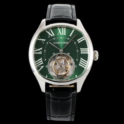 Cartier DRIVE DE W4100016 RMS Factory Tourbillon Green Dial Replica Watch - Best Quality Replica Watches UK Swiss Watch Brands 1:1 Replica Fake Watch