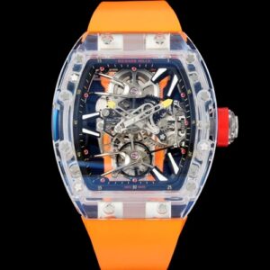 Richard Miller RM27-02 RM Factory Tourbillon Orange Strap Replica Watch - Best Quality Replica Watches UK Swiss Watch Brands 1:1 Replica Fake Watch