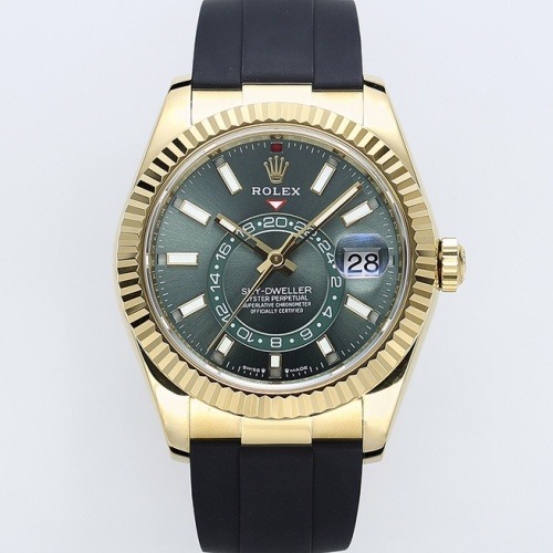 Rolex Sky-Dweller 336238-0004 ZF Factory Rubber Strap Replica Watch - Best Quality Replica Watches UK Swiss Watch Brands 1:1 Replica Fake Watch