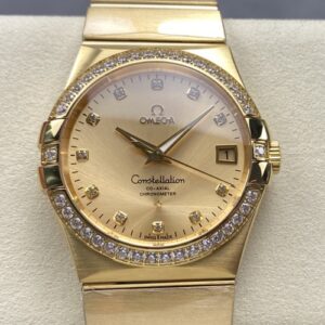 Omega Constellation 123.55.38.21.58.001 OM Factory Date Display Replica Watch - Best Quality Replica Watches UK Swiss Watch Brands 1:1 Replica Fake Watch