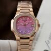 Patek Philippe Nautilus 7010R GR Factory Diamond Bezel Replica Watch - Best Quality Replica Watches UK Swiss Watch Brands 1:1 Replica Fake Watch