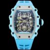Richard Miller RM21-02 NEW Factory Tourbillon Blue Strap Replica Watch - Best Quality Replica Watches UK Swiss Watch Brands 1:1 Replica Fake Watch