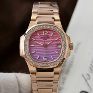 Patek Philippe Nautilus 7010R GR Factory Diamond Bezel Replica Watch - Best Quality Replica Watches UK Swiss Watch Brands 1:1 Replica Fake Watch