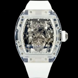 Richard Miller RM56-02 RM Factory Tourbillon White Strap Replica Watch - Best Quality Replica Watches UK Swiss Watch Brands 1:1 Replica Fake Watch