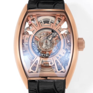 Franck Muller V45 NEW Factory Tourbillon Black Strap Replica Watch - Best Quality Replica Watches UK Swiss Watch Brands 1:1 Replica Fake Watch