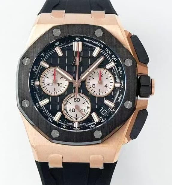 Audemars Piguet Royal Oak Offshore 26420RO.OO.A002CA.01 APS Factory Rubber Strap Replica Watch - Best Quality Replica Watches UK Swiss Watch Brands 1:1 Replica Fake Watch