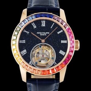 Patek Philippe Tourbillon RMS Factory Rainbow Bezel Replica Watch - Best Quality Replica Watches UK Swiss Watch Brands 1:1 Replica Fake Watch