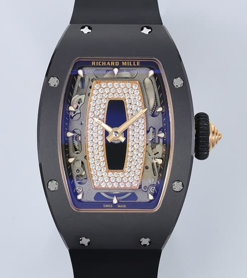 Richard Mille Ladies RM07-01 ZF Factory Black Rubber Replica Watch - Best Quality Replica Watches UK Swiss Watch Brands 1:1 Replica Fake Watch