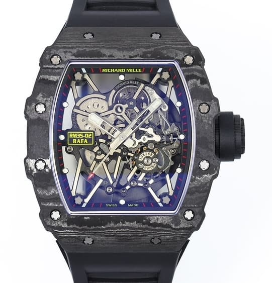Richard Mille RM35-02 ZF Factory Black Rubber V7 Replica Watch - Best Quality Replica Watches UK Swiss Watch Brands 1:1 Replica Fake Watch