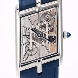 Cartier Tank WHTA0012 TW Factory Skeleton Dial Replica Watch - Best Quality Replica Watches UK Swiss Watch Brands 1:1 Replica Fake Watch
