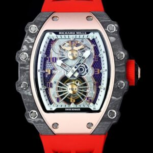 Richard Mille RM21-01 RM Factory Red Strap Replica Watch - Best Quality Replica Watches UK Swiss Watch Brands 1:1 Replica Fake Watch