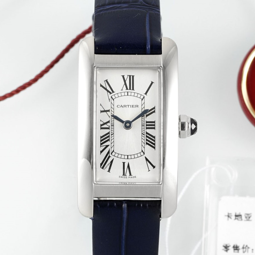 Cartier Tank WSTA0082 AF Factory Alligator Leather Strap Replica Watch - Best Quality Replica Watches UK Swiss Watch Brands 1:1 Replica Fake Watch