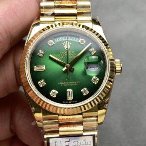 Rolex Day-Date m128238-0069 QF Factory Smoked Green Dial Replica Watch - Best Quality Replica Watches UK Swiss Watch Brands 1:1 Replica Fake Watch