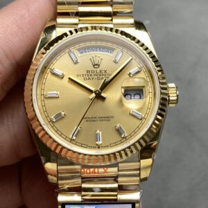 Rolex Day-Date m128238-0132 QF Factory Champagne Gold Dial Replica Watch - Best Quality Replica Watches UK Swiss Watch Brands 1:1 Replica Fake Watch