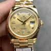 Rolex Day-Date m128238-0008 QF Factory Champagne Gold Case Replica Watch - Best Quality Replica Watches UK Swiss Watch Brands 1:1 Replica Fake Watch
