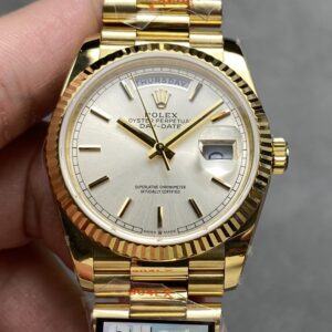 Rolex Day-Date m128238-0081 QF Factory Champagne Gold Bezel Replica Watch - Best Quality Replica Watches UK Swiss Watch Brands 1:1 Replica Fake Watch