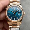 Rolex Day-Date m128235-0085 QF Factory Rose Gold Strap Replica Watch - Best Quality Replica Watches UK Swiss Watch Brands 1:1 Replica Fake Watch
