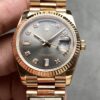 Rolex Day-Date m128235-0050 QF Factory Rose Gold Bezel Replica Watch - Best Quality Replica Watches UK Swiss Watch Brands 1:1 Replica Fake Watch