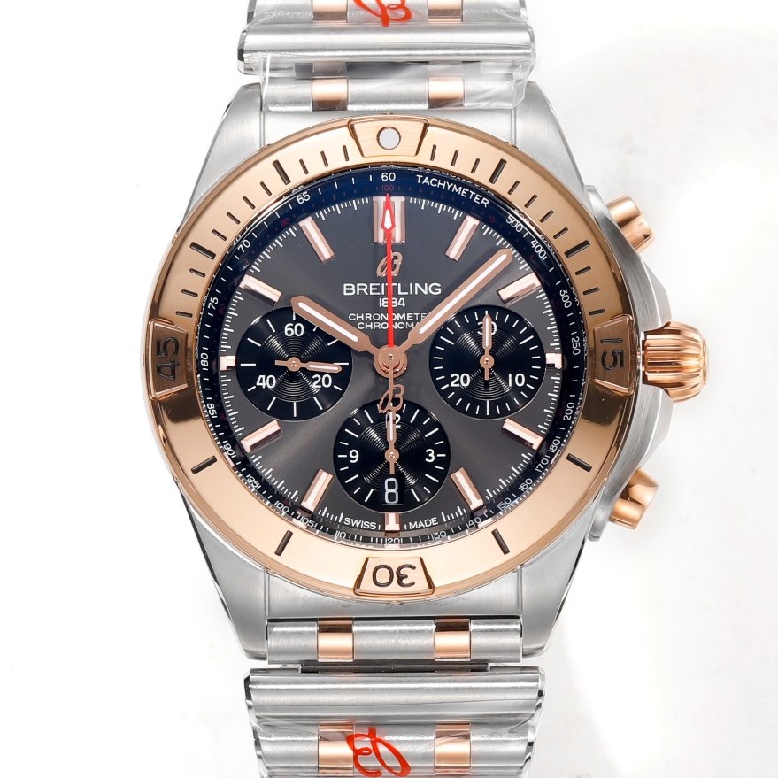 Breitling Chronomat UB0134101B1U1 BLS Factory Red Gold Strap Replica Watch - Best Quality Replica Watches UK Swiss Watch Brands 1:1 Replica Fake Watch