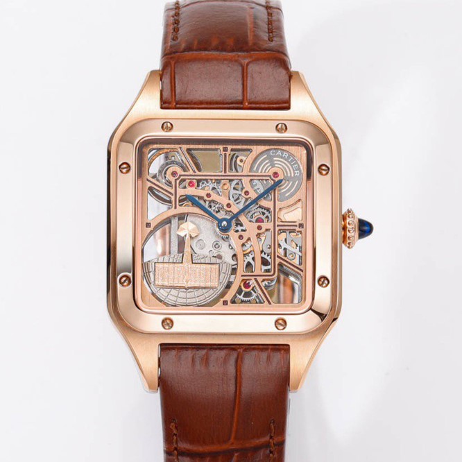 Cartier Santos WHSA0030 CLG Factory Rose Gold Buckle Replica Watch - Best Quality Replica Watches UK Swiss Watch Brands 1:1 Replica Fake Watch