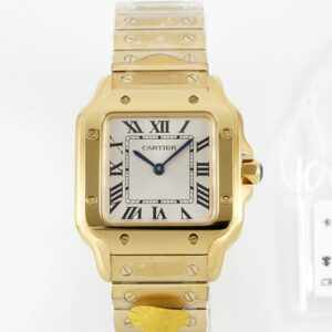Cartier Santos WGSA0107 AF Factory Yellow Gold Strap Replica Watch - Best Quality Replica Watches UK Swiss Watch Brands 1:1 Replica Fake Watch