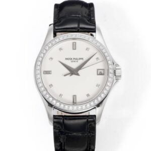 Patek Philippe Calatrava 5108G GR Factory Alligator Leather Strap Replica Watch - Best Quality Replica Watches UK Swiss Watch Brands 1:1 Replica Fake Watch