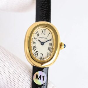 Cartier Baignoire WGBA0041 M1 Factory Leather Strap Replica Watch - Best Quality Replica Watches UK Swiss Watch Brands 1:1 Replica Fake Watch