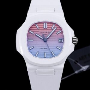 Patek Philippe Nautilus 5711 AET Factory White Ceramic Replica Watch - Best Quality Replica Watches UK Swiss Watch Brands 1:1 Replica Fake Watch