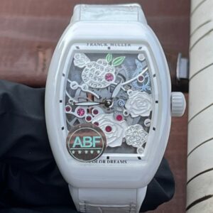Franck Muller Vanguard V 32 S6 SQT ROSE ABF Factory Alligator Leather Strap Replica Watch - Best Quality Replica Watches UK Swiss Watch Brands 1:1 Replica Fake Watch